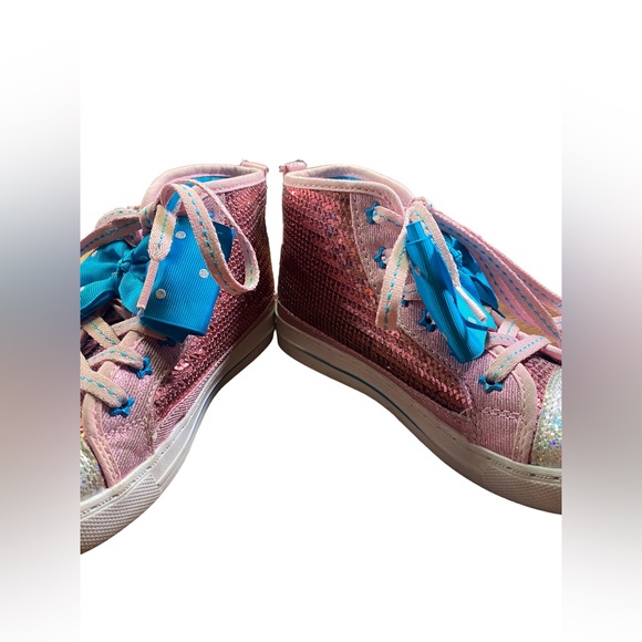 JOJO SIWA PINK BLUE BOW SHOES SIZE 1 - Picture 7 of 14